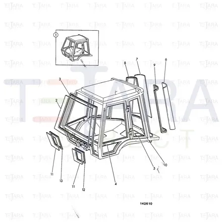 JCB Part No.# 827/30229, WINDSCREEN - JCB Spare Parts