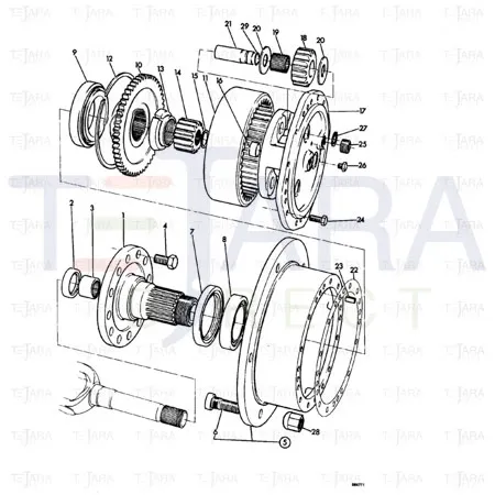 JCB Part No.# 917/02100, NEEDLE ROLLER BEARING - JCB Spare Parts