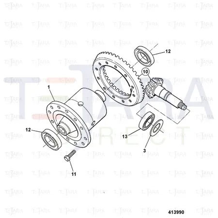 JCB Part No.# 450/26200, Differential Assembly, LSD - JCB Spare Parts