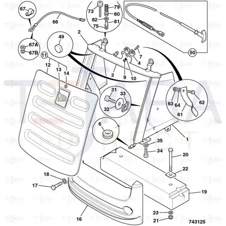 JCB Part No.# 331/46249, BUMPER  46kg - JCB Spare Parts