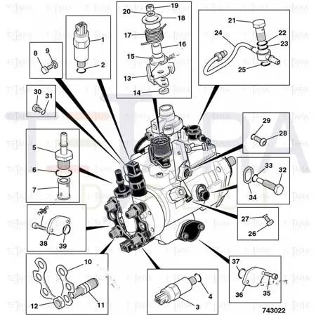 JCB Part No.# 17/922428, ADAPTOR - JCB Spare Parts