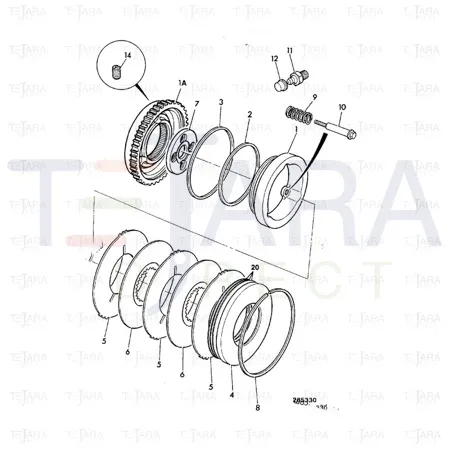 JCB Part No.# 453/01807, PRESSURE PLATE - JCB Spare Parts