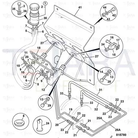 JCB Part No.# 15/920402, (W) BRAKE MAST.CYLINDER 7/8 (Rem) - JCB Spare Parts