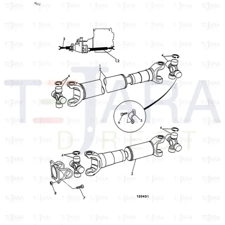 JCB Part No.# 914/60289, Propshaft Front - JCB Spare Parts