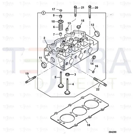 JCB Part No.# 02/630842, GASKET CYL HEAD - JCB Spare Parts