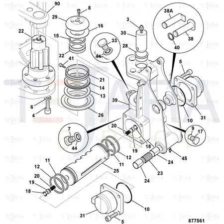JCB Part No.# 831/10232, JCB-BUSH UPPER - JCB Spare Parts