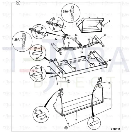 JCB Part No.# 123/05119, TOEPLATE 2450MM - JCB Spare Parts