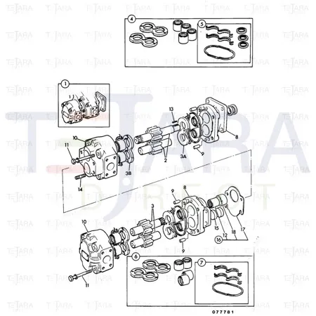 JCB Part No.# 920/01013, Kit-seal pump (2 small 'o' rings need to - JCB Spare Parts