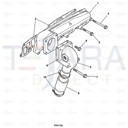 JCB Part No.# 02/200989, HOSE INDUCTION - JCB Spare Parts