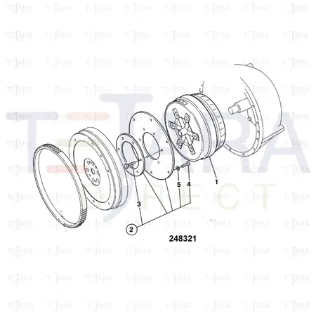 JCB Part No.# 04/501700, DRIVE PLATE KIT 12.2 - JCB Spare Parts