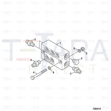 JCB Part No.# 1745/0002,  LUG 9/16UNF O RING BOSS - JCB Spare Parts