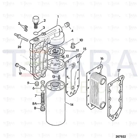 JCB Part No.# 02/910667, GASKET OIL COOLER - JCB Spare Parts