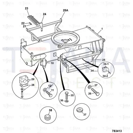 JCB Part No.# 1316/3511D, Bolt - JCB Spare Parts