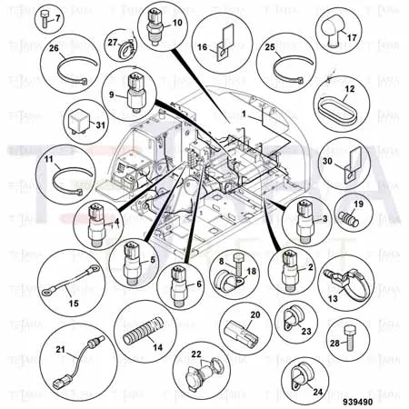 JCB Part No.# 332/J2970, 328 BAR PRESSURE SWITCH - JCB Spare Parts