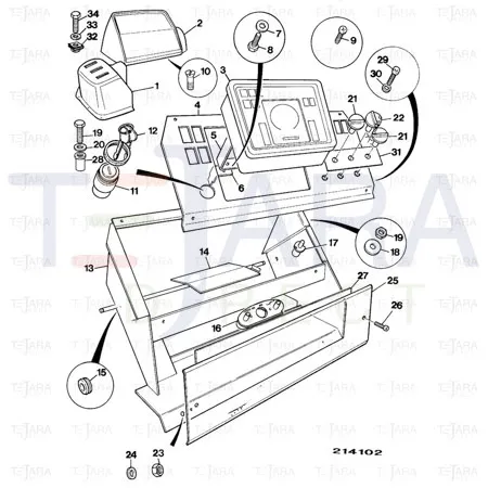 JCB Part No.# 123/04365, COVER FUSE/RELAY - JCB Spare Parts