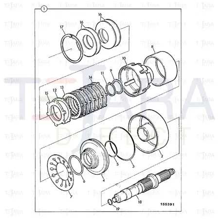 JCB Part No.# 445/19804, PRESSURE PLATE - JCB Spare Parts