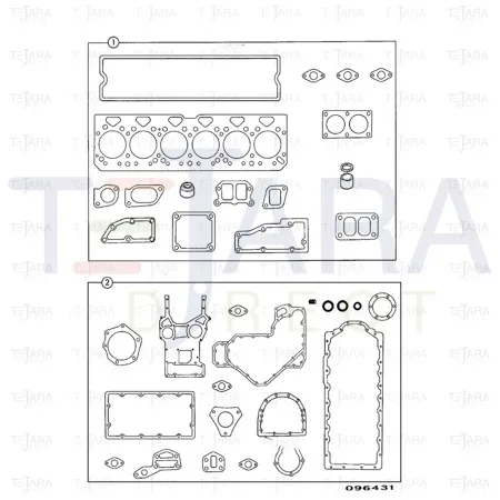 JCB Part No.# 02/200783, GASKET SET-TOP - JCB Spare Parts