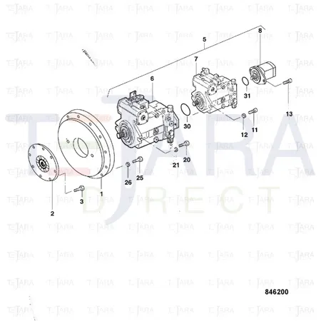 JCB Part No.# 7232/50370, PUMP-VIBRATION - JCB Spare Parts