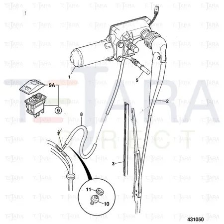 JCB Part No.# 714/40219, WIPER ARM - JCB Spare Parts