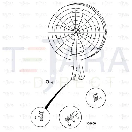 JCB Part No.# 717/20040, FACE FAN 12v - JCB Spare Parts