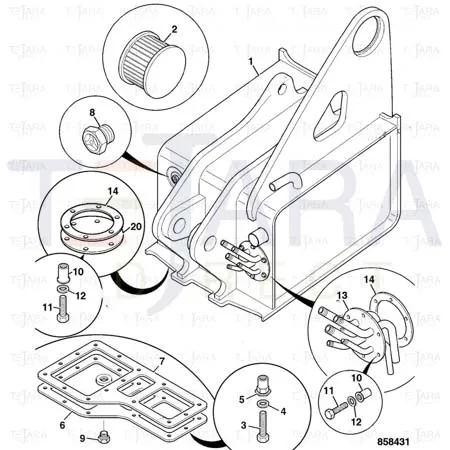 JCB Part No.# 813/10337, GASKET ACCESS COVER - JCB Spare Parts