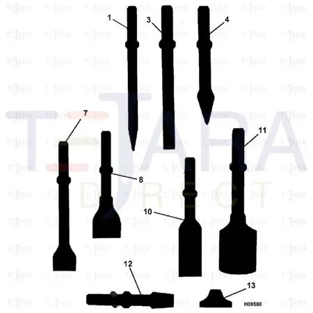 JCB Part No.# 995/32916, TOOL-CHISEL - JCB Spare Parts