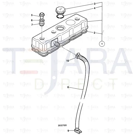 JCB Part No.# 02/202278, SEAL ROCKER COVER - JCB Spare Parts