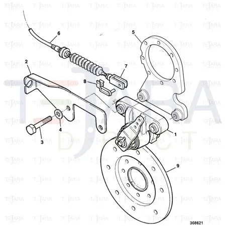 JCB Part No.# 331/17689, BRACKET - CABLE REACTION - JCB Spare Parts