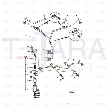 JCB Part No.# 02/201323, PIPE #3 - JCB Spare Parts