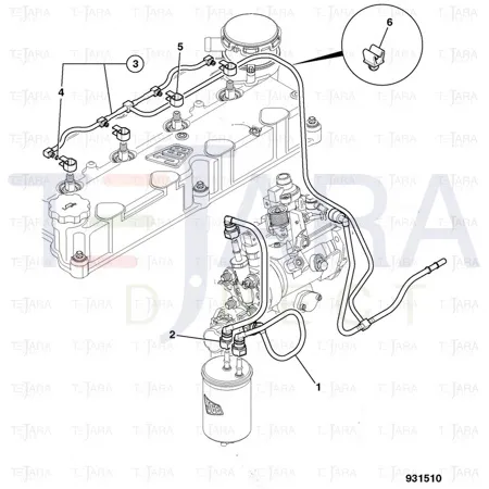 JCB Part No.# 320/07034, SS.P.N320/07034A O RING.FUEL LEAK OFF RA - JCB Spare Parts