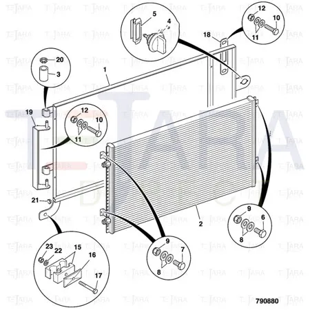 JCB Part No.# 30/926343, CONDENSER - JCB Spare Parts