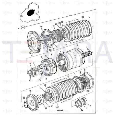 JCB Part No.# 907/52800, BEARING TAPER ROLLER - JCB Spare Parts