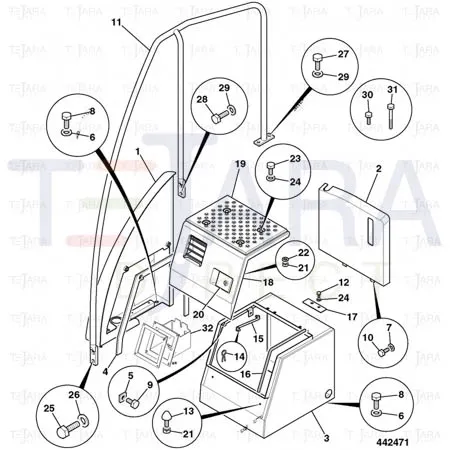 JCB Part No.# 1316/0405D, SET SCREW M10x20 - JCB Spare Parts