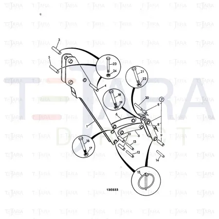 JCB Part No.# 811/50232, PIN PIVOT - JCB Spare Parts