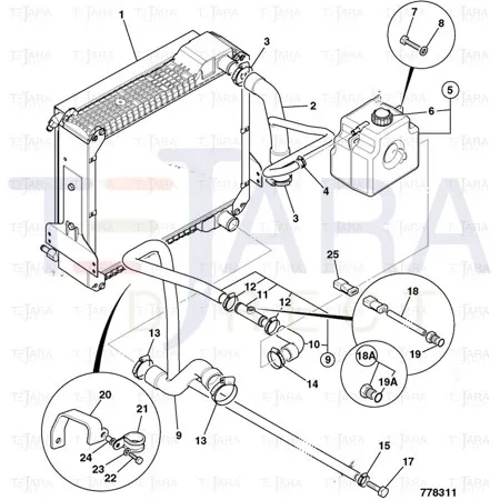 JCB Part No.# 335/09126, WA HOUSING water sensor - JCB Spare Parts