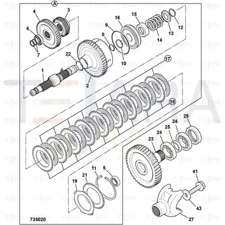 JCB Part No.# 907/20037, BEARING, ROLLER TAPERED 55 x 90 x 23 - JCB Spare Parts