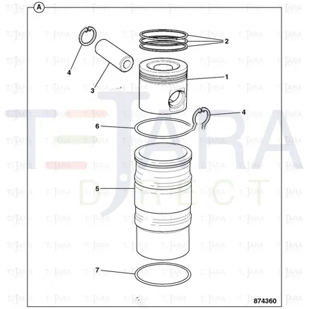JCB Part No.# SC0550255, Kit-piston ring - JCB Spare Parts