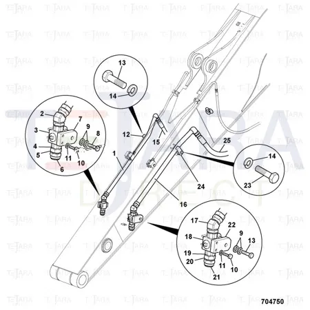 JCB Part No.# 928/60253, SHUT OFF VALVE - JCB Spare Parts