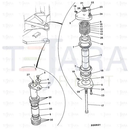 JCB Part No.# 265/01257, PIN PIVOT UPPER CE - JCB Spare Parts