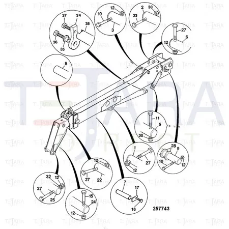 JCB Part No.# 826/01048, CIRCLIP - JCB Spare Parts