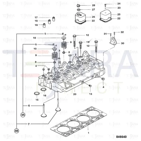 JCB Part No.# 7221/50721, CYLINDER HEAD GASKET - JCB Spare Parts