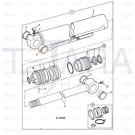 JCB Part No.# 595/10040, Piston head - JCB Spare Parts