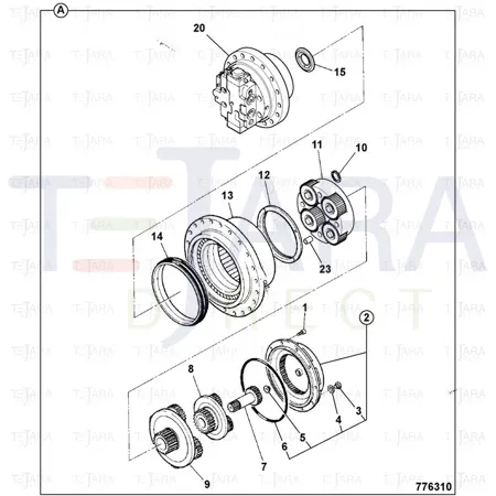 JCB Part No.# 20/951596, Gear Planetary Gea - JCB Spare Parts