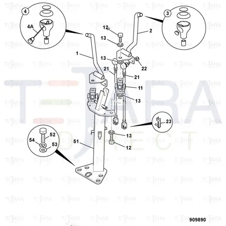 JCB Part No.# 913/10213, CONTROL ROD 395mm - JCB Spare Parts