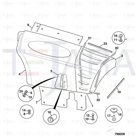JCB Part No.# 160/13754, LATCH - JCB Spare Parts
