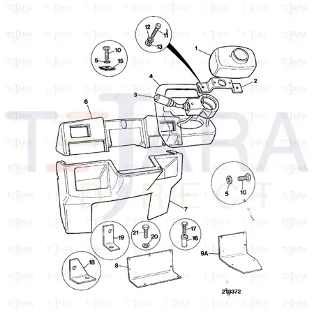 JCB Part No.# 123/04972, PANEL INSTRUMENT E - JCB Spare Parts