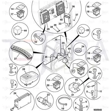 JCB Part No.# 716/30075, STOP SOLENOID - JCB Spare Parts