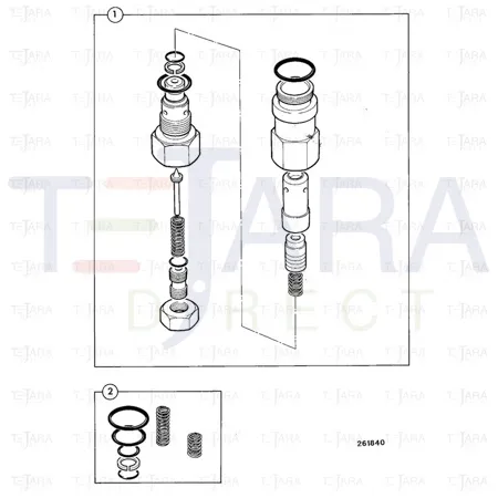 JCB Part No.# 25/618901, VALVE RELIEF - JCB Spare Parts