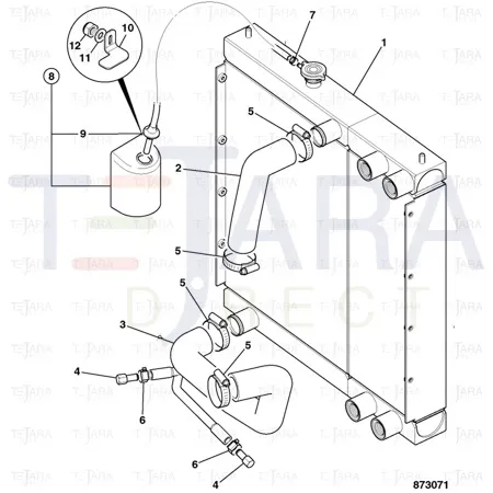 JCB Part No.# 331/64384, BOTTLE RETAINING BRKT - JCB Spare Parts