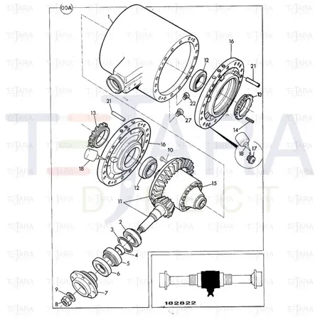 JCB Part No.# 450/28500, G.A. DIFFERENTIAL - JCB Spare Parts